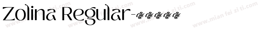 Zolina Regular字体转换